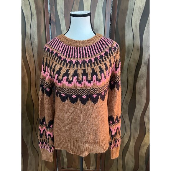 NWT Knox Rose fair Isle crewneck sweater. Size XS. - Picture 1 of 7
